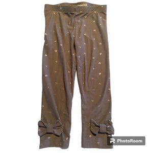 BTween‎ girl's leggings with hearts and bows at the bottem sz 3T